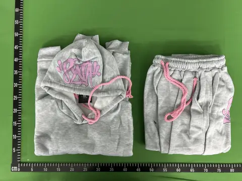 Graffiti Graphic Hoodie and Pants Set -2