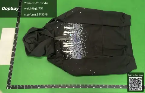 Amiri Logo Black Hoodie -4