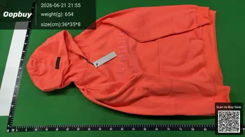 Essentials Logo Orange Hoodie -5