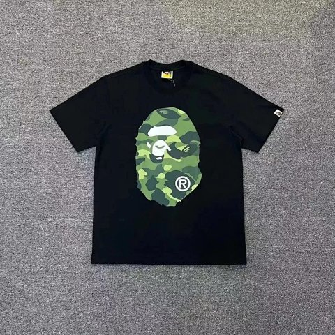 Bape Camo Ape Head Black T-Shi