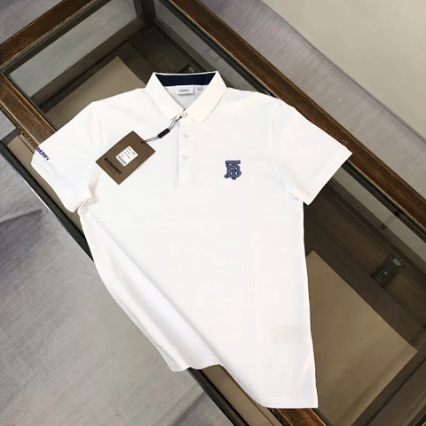 Burberry Logo White Polo Shirt