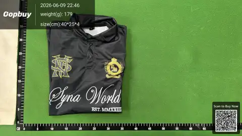 Syna World Logo Black Polo Shirt -4