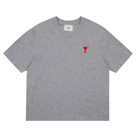 Ami Red Heart Gray T-Shirt