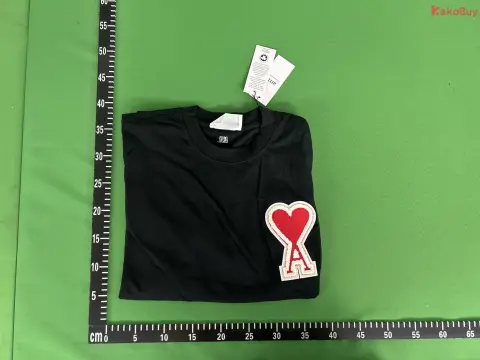 Ami Red Heart Gray T-Shirt -5