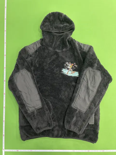 Embroidered Sherpa Fleece Hoodie -4