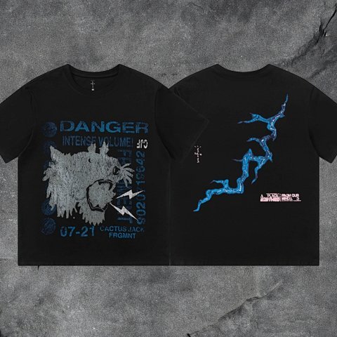Danger Graphic Black T-Shirt C