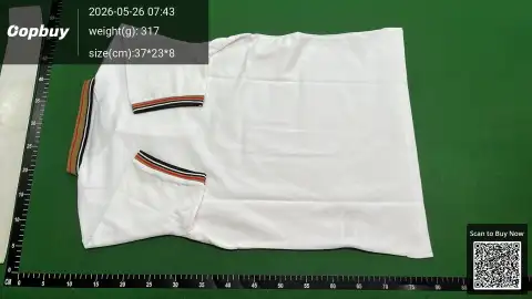 Burberry Check Sleeve White T-Shirt -3