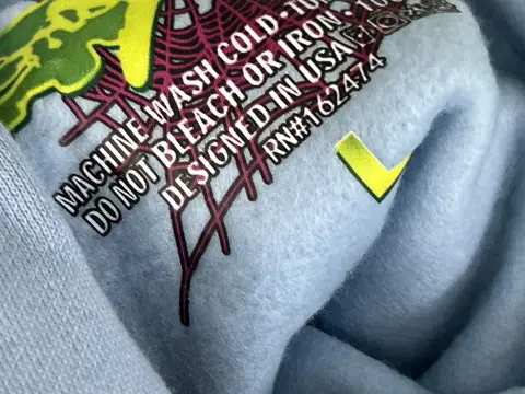 Sp5der Web Graphic Blue Hoodie -2
