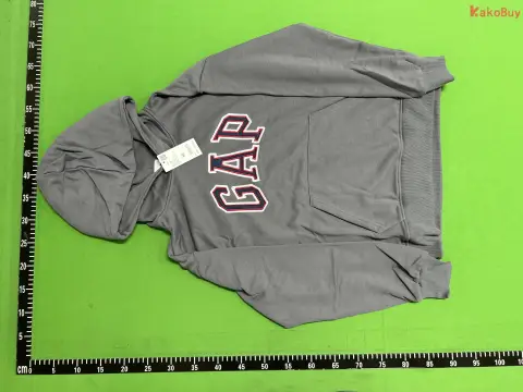 Gap Logo Gray Fleece Hoodie -4
