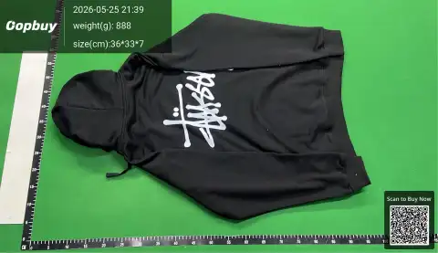 Stussy Logo Cream Pullover Hoodie -6
