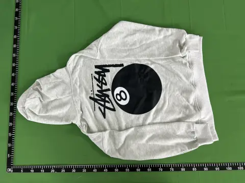 Stussy Logo Cream Pullover Hoodie -5