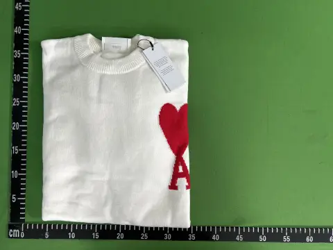 Ami Heart Logo Green Sweater -3