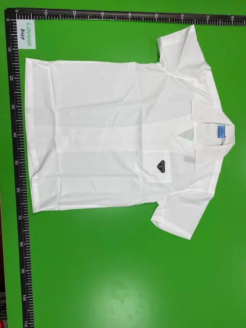 Prada Polka Dot White Short Sleeve Shirt -2