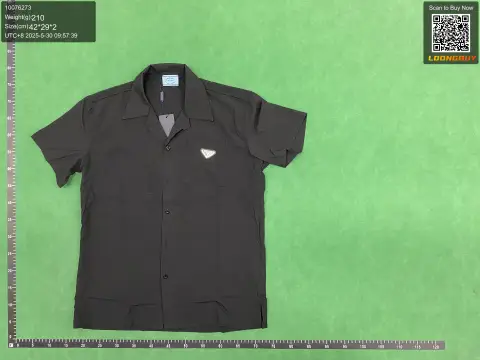 Prada Polka Dot White Short Sleeve Shirt -6