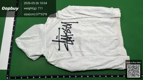 Stussy White Zip Hoodie -5