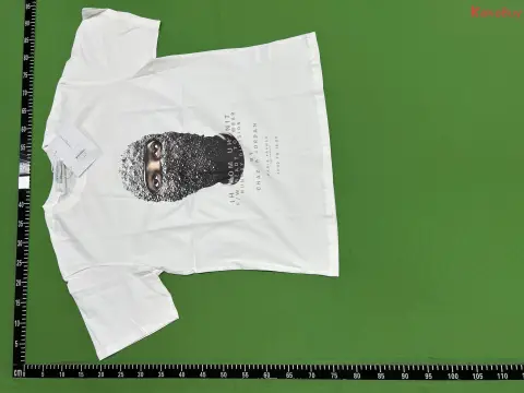 Masked Figure Graphic White T-Shirt -2