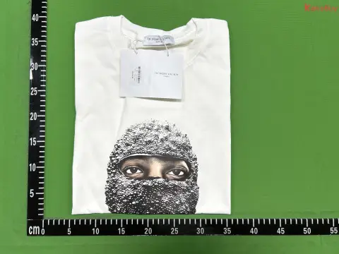 Masked Figure Graphic White T-Shirt -5
