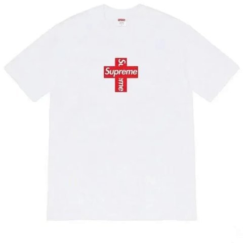 Supreme Cross Logo White T-Shi
