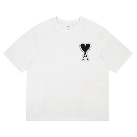 Ami Heart Outline White T-Shir