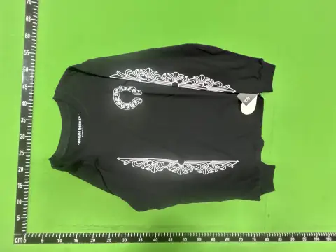 Chrome Hearts Logo Black Long Sleeve T-Shirt -4