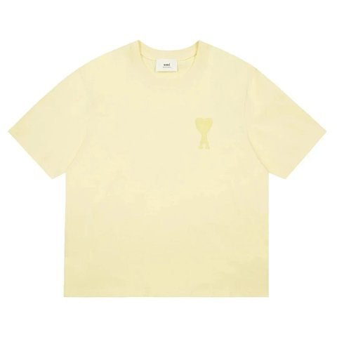 Ami Heart Logo Yellow T-Shirt