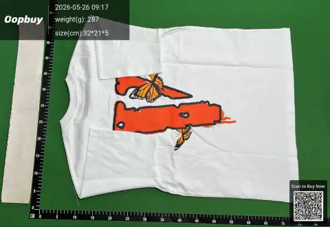 Vlone Orange Logo White T-Shirt -2