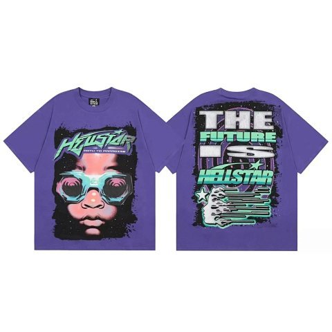 Hellstar Graphic Purple T-Shir