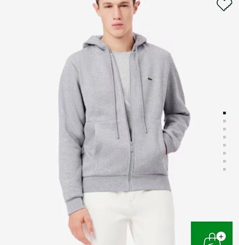 Lacoste Gray Zip Hoodie