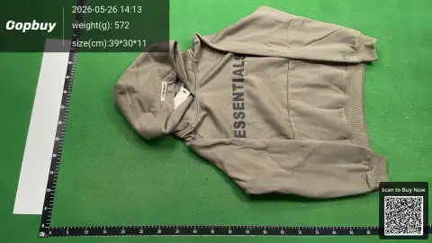 Essentials Gray Pullover Hoodie -5