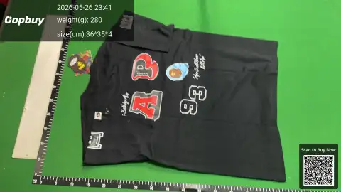 Bape Embroidered Logo Black T-Shirt -4