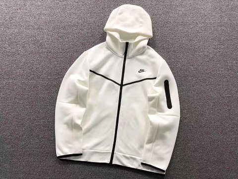 Nike White Hooded Zip Jacket