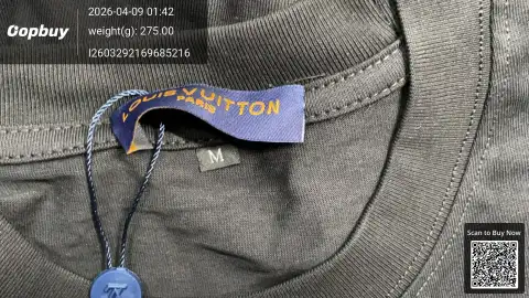 Louis Vuitton Blue Logo White T-Shirt -5