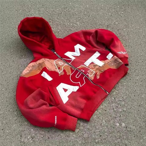 Amiri Logo Red Pullover Hoodie