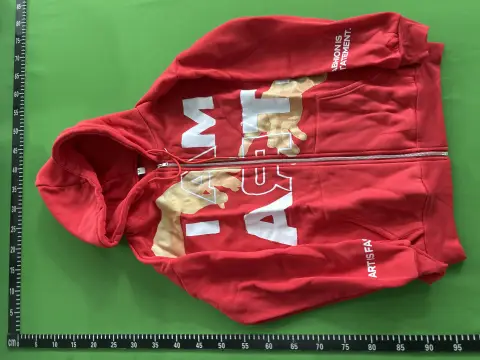 Amiri Logo Red Pullover Hoodie -6
