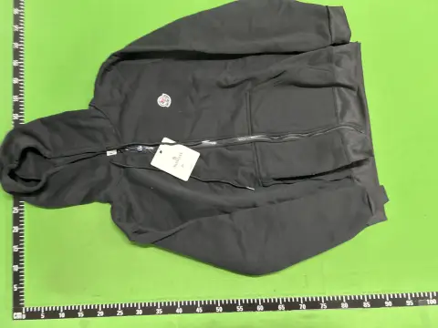 Stone Island Logo Gray Zip Hoodie -5