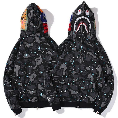 Bape Camo Shark Zip Hoodie Col