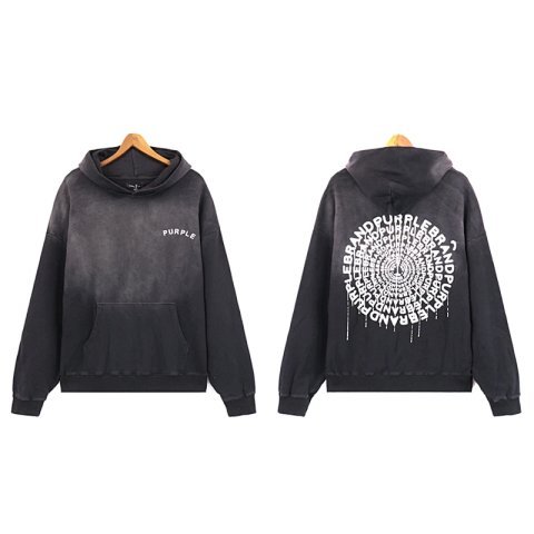 Purple Brand Graphic Black Hoo