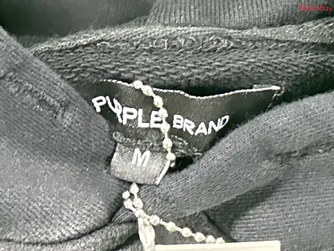 Purple Brand Graphic Black Hoodie -2