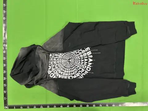Purple Brand Graphic Black Hoodie -5