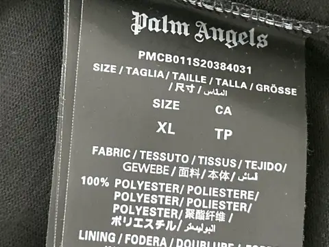 Palm Angels Blue Heart Logo Black T-Shirt -2