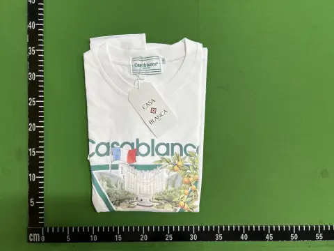 Casablanca Logo White T-Shirt -4