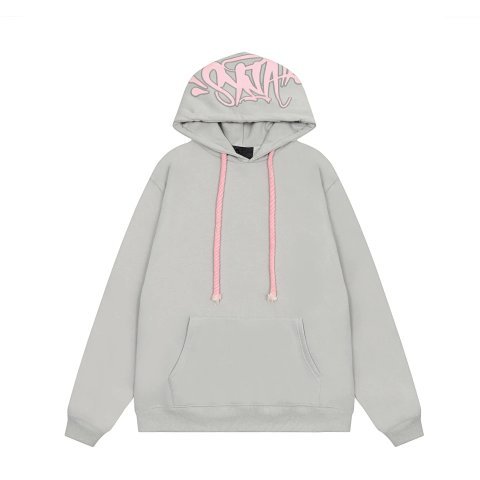 Gray and Pink Graphic Pullover