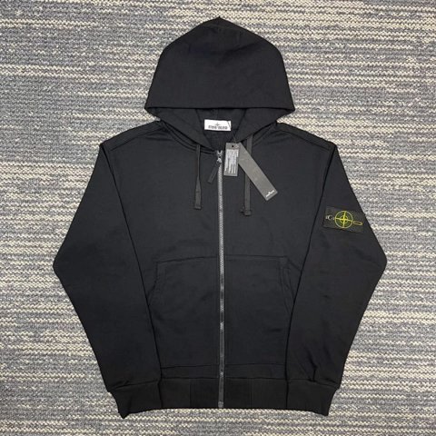 Stone Island Black Zip Hoodie