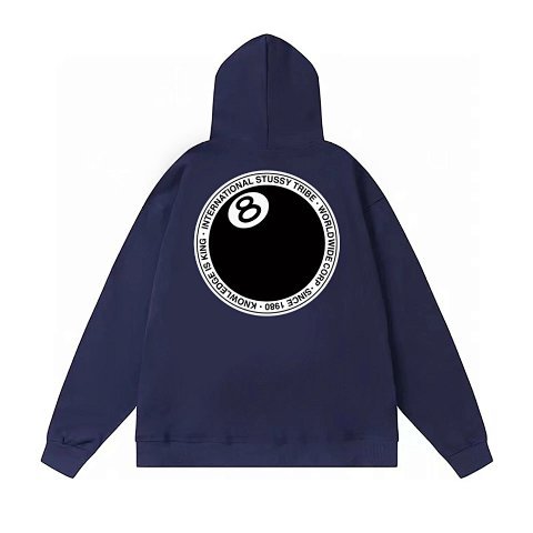 Stussy Circle Logo Navy Hoodie