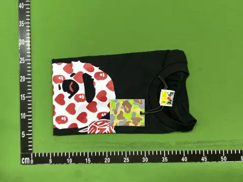 Bape Heart Graphic Black T-Shirt -5