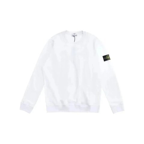 Stone Island Logo White Crewne