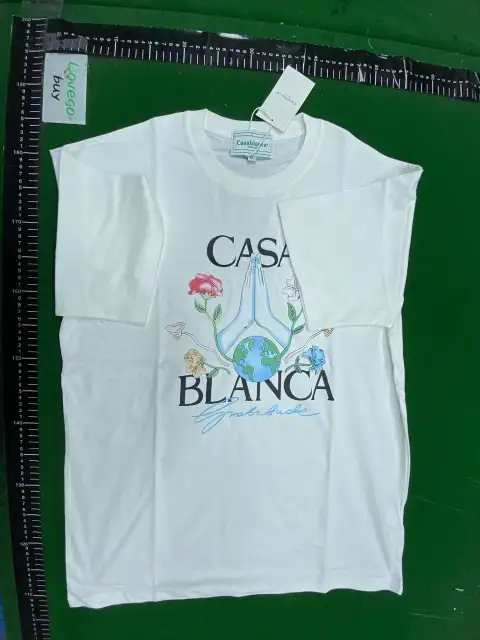 Casablanca Logo White T-Shirt -2