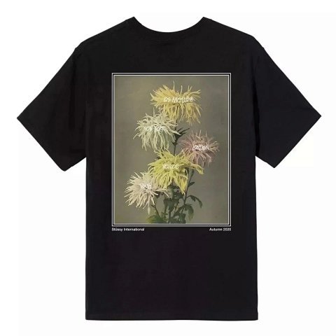 Stussy Floral Graphic Black T-