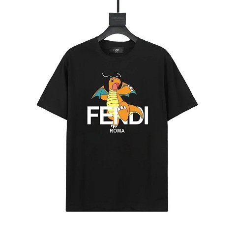 Fendi Bear Graphic Black T-Shi