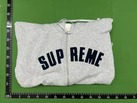 Supreme Logo Navy Zip Hoodie -4